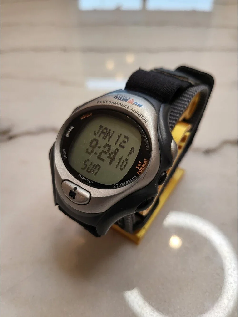 TIMEX Ironman Performance Watch Black Strap Indiglo Working Clean 45mm Adjustabl
